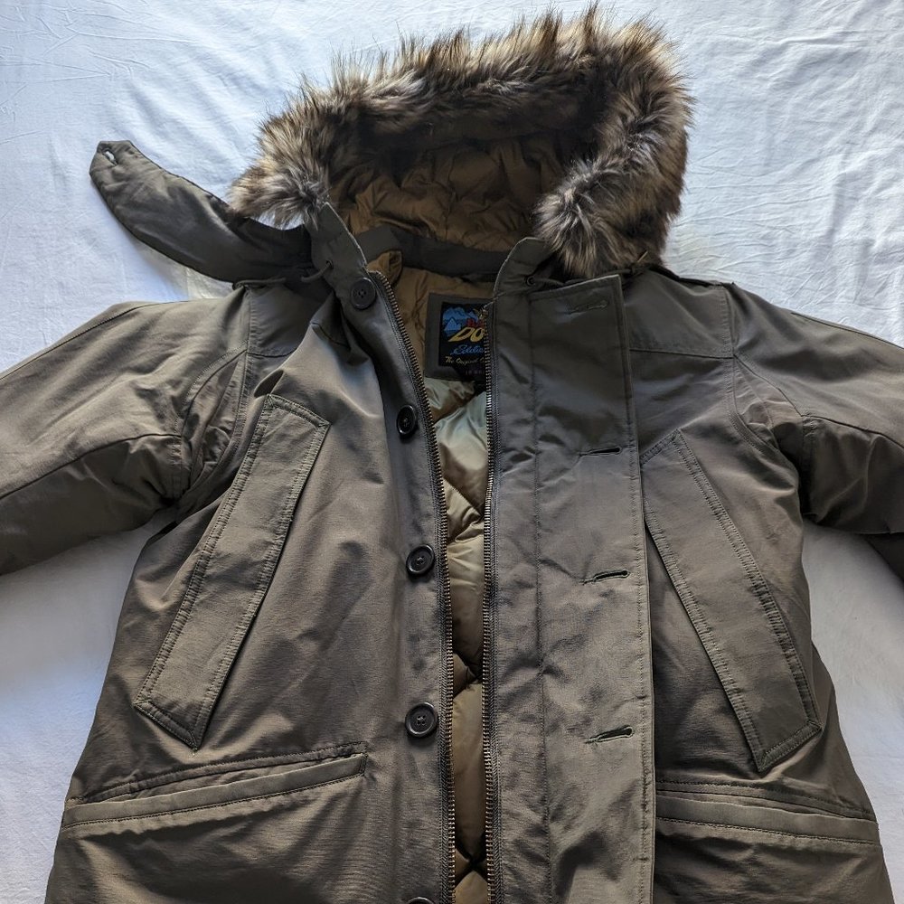 Eddie Bauer B-9 Waterproof Down Parka, Slate Green, Men's Medium